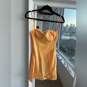 Meshki Sunshine Yellow Satin Slip Dress